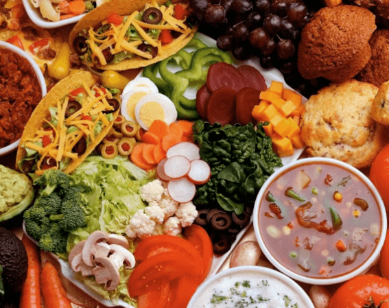 Eine Vielzahl von Ernährung
